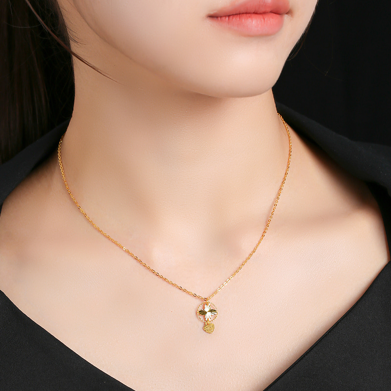 순금 라이징 리프 목걸이 3.75g